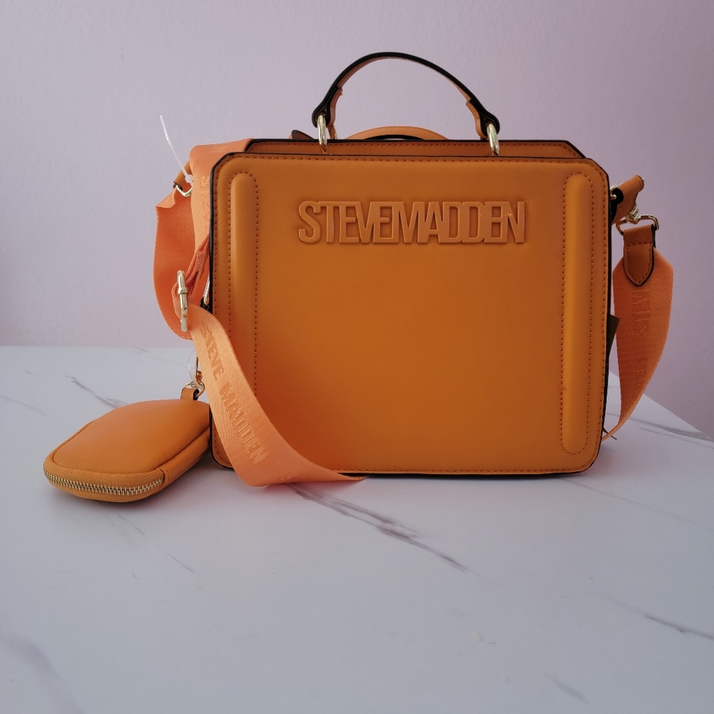 Nwt Steve Madden Bevelyn Orange Handbag